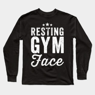 Resting gym face Long Sleeve T-Shirt